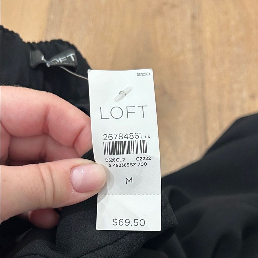 NWT LOFT Black Wide-Leg Trousers, Size Medium - Picture 10 of 10